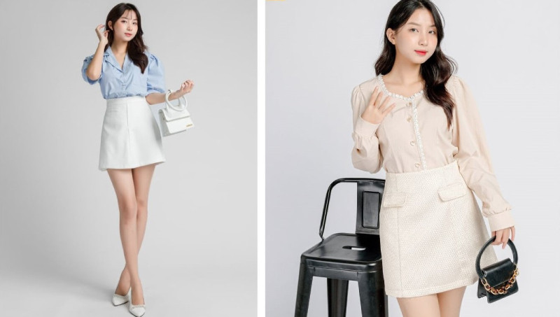 Lựa chọn chất liệu mềm mại và phụ kiện như thắt lưng để định hình phong cách dáng người chữ nhật